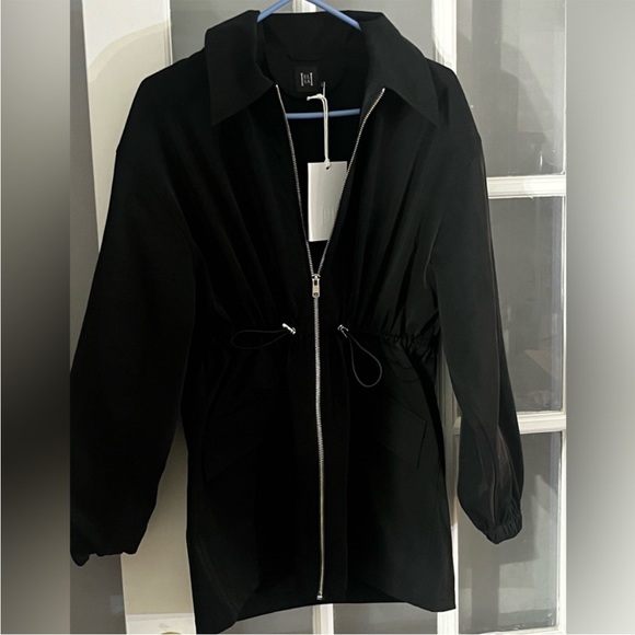 NWT HELSA Tech Gabardine Zip Jacket Dress in Black - XXS - Picture 8 of 8